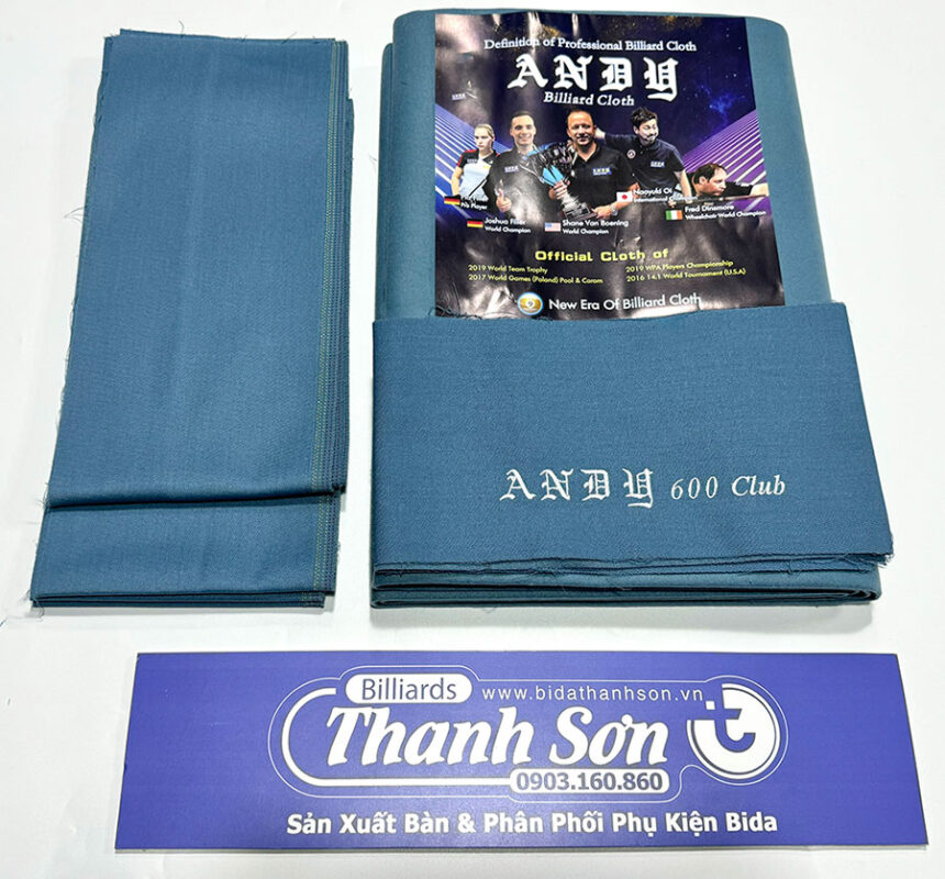 Vải Bàn Andy 600 Club - Xám Xanh