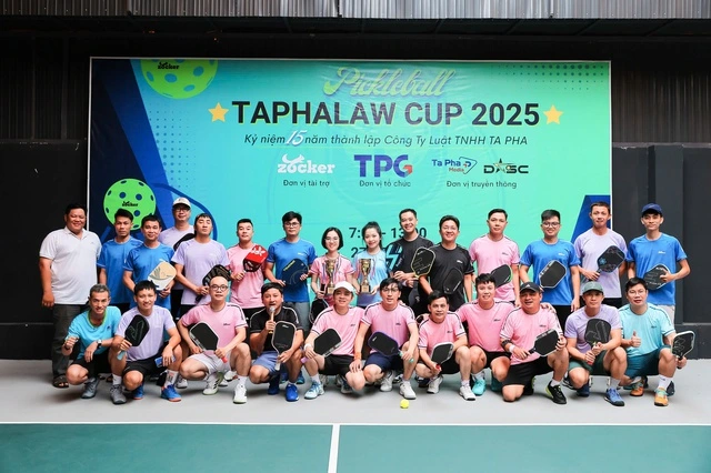 Giải Pickleball Taphalaw Cup 2025 Có 16 Cặp VĐv Tranh Tài Ở 2 Nội Dung