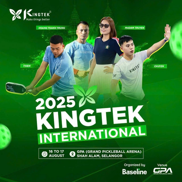 Giải Pickleball Quốc Tế Kingtek 2025 Có Sự Tham Gia Tranh Tài Của Các VĐv Việt Nam Lẫn Quốc Tế