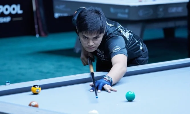 Cơ Thủ Philippines, Jeffrey Ignacio Trong Trận Thắng Aloysius Yapp Tại Vòng 1:16, Giải Pool 9 Bi Thế Giới Tại Thành Phố Jeddah, Arab Saudi Ngày 24:7:2025.