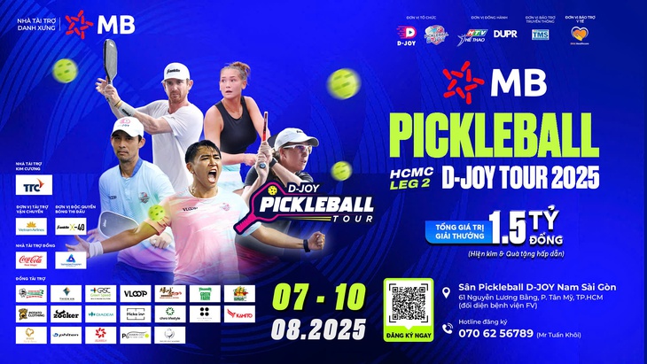 Mb Pickleball D- Joy Tour 2025 Có Tổng Giải Thưởng Lên đến 1,5 Tỉ đồng - Ảnh- T.v.c