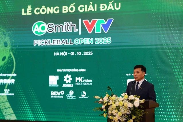 Ông Đinh Đắc Vĩnh – Phó Tổng Giám đốc Vtv Chia Sẻ Tại Lễ Công Bố Giải Vtv A.o.smith Pickleball Open 2025