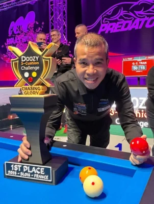 Trần Quyết Chiến Giành Chức Vô địch đầy Thuyết Phục Tại Giải Blois 3-cushion Challenge 2025, Nhận 30.000 Euro Tiền Thưởng