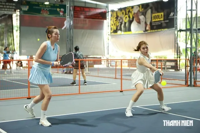 Sôi nổi giải pickleball ủng hộ trẻ em nghèo ở Hàng Gòn, Đồng Nai 6 VĐv Thi đấu Ở Nội Dung đôi Nữ 2.2
