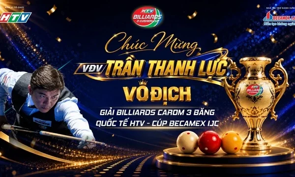 Trần Thanh Lực Ghi điểm Rất đều Tay, Áp đảo đối Thủ Trong Trận Chung Kết Giải Billiards Carom 3 Băng Quốc Tế Htv 2026